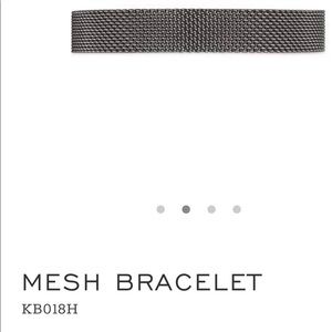 Hematite mesh bracelet w/foldover clasp adjustable